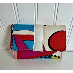 Funky Abstract Tri-Fold Wallet. Fun Geometric‎ Pattern
